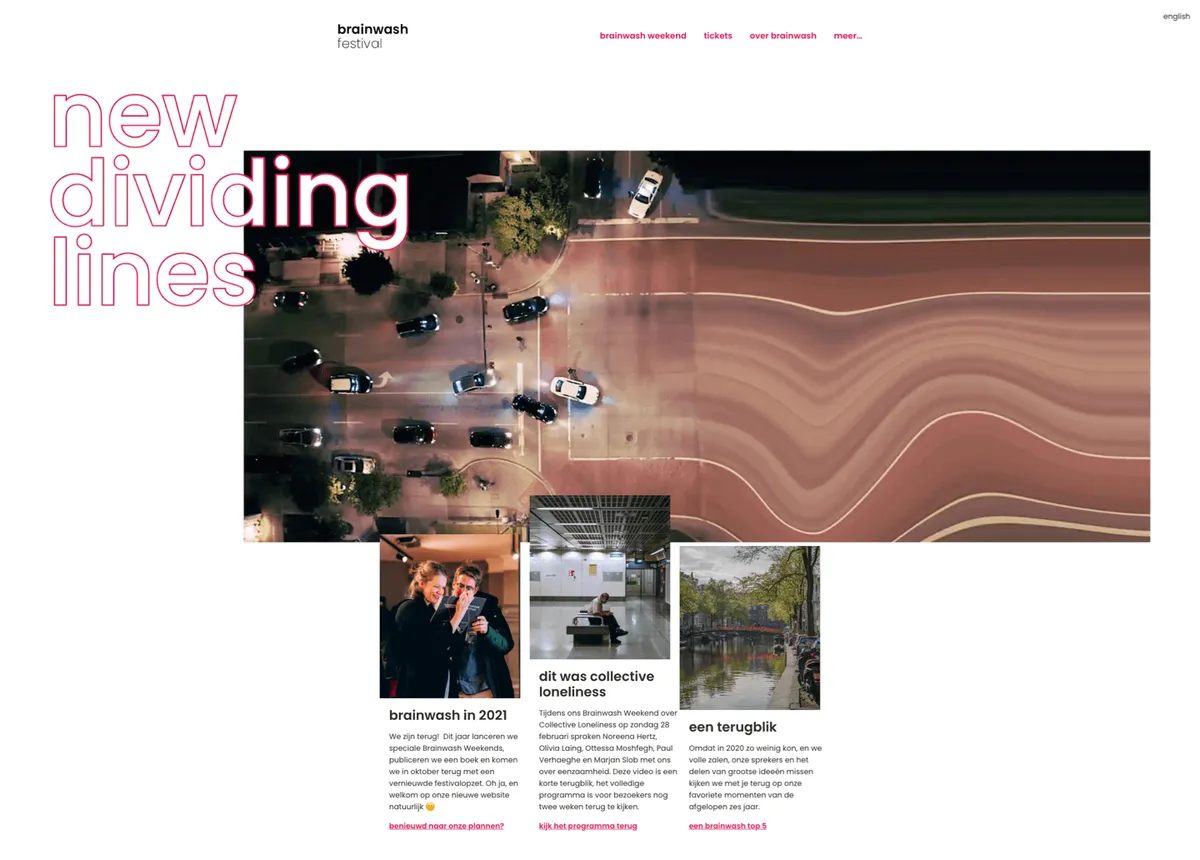 Brainwash Festival homepage
