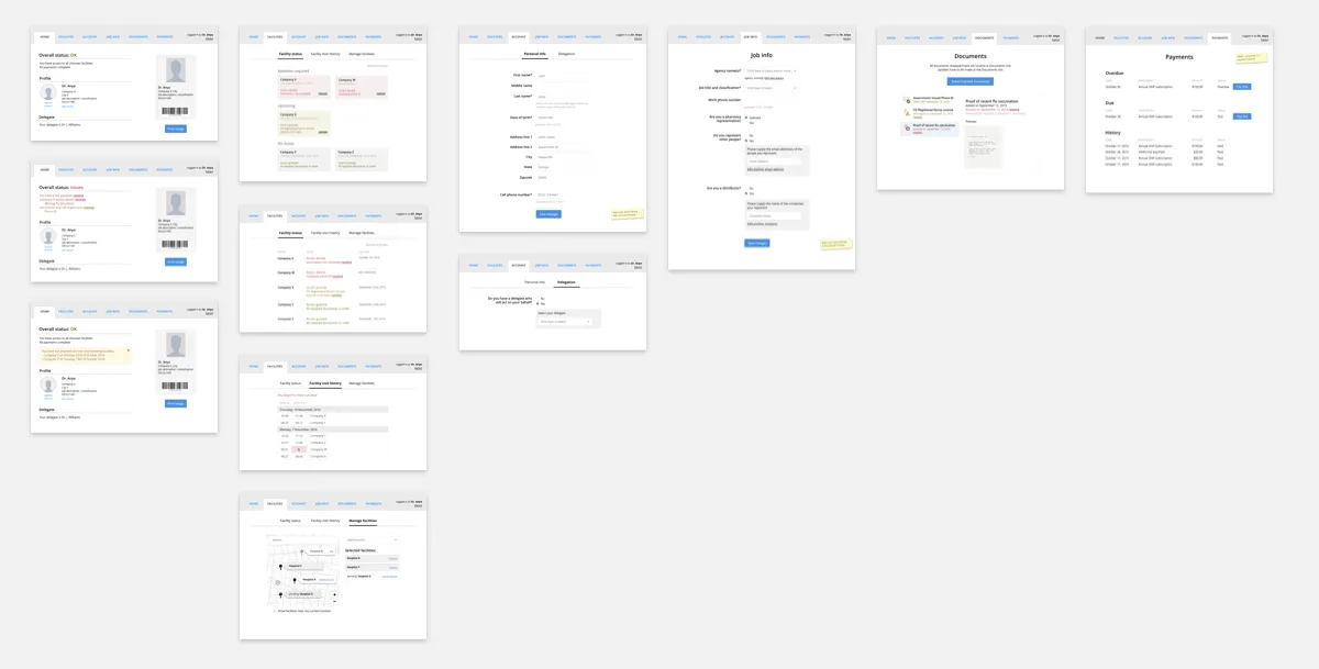 Healthcare Professionals Portal screenshot