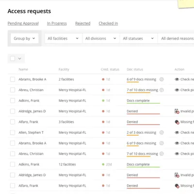 screenshot of Healthcare professionals