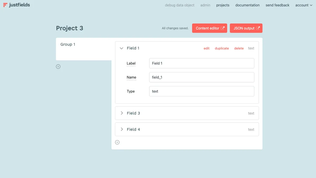 Justfields.com screenshot