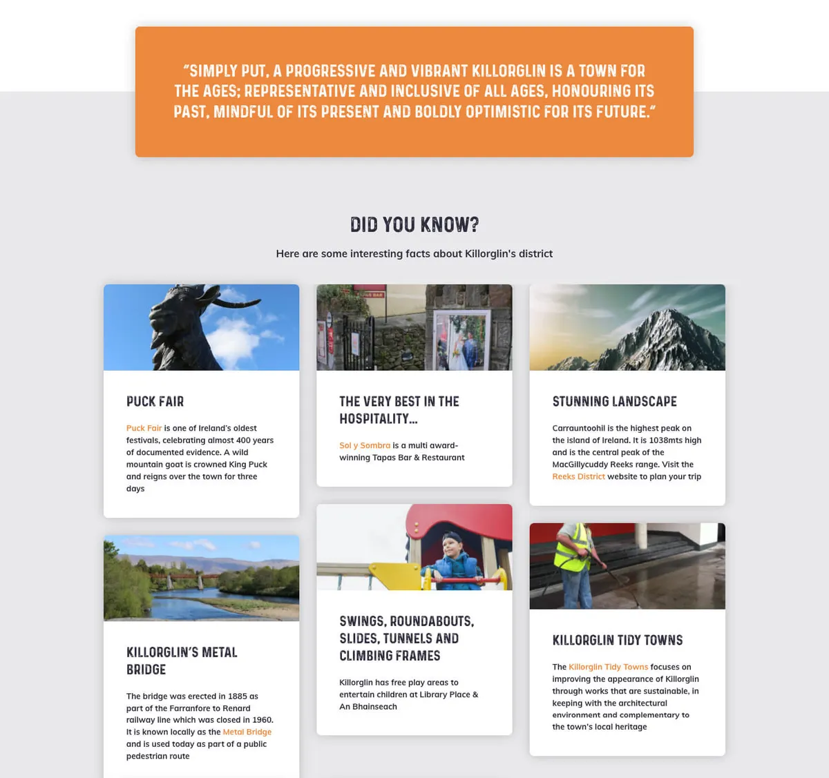 Killorglin website screenshot