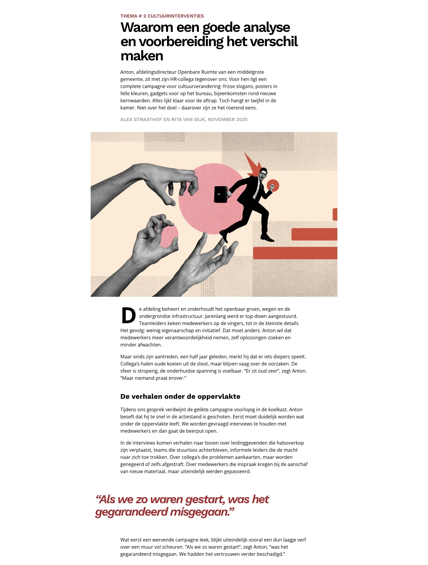 Platform cultuurverandering screenshot