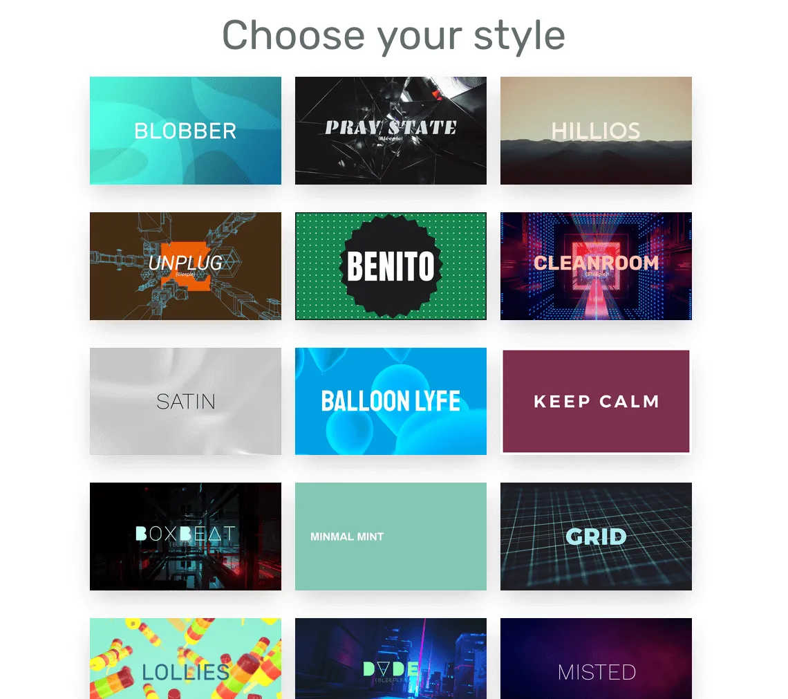 Promote style choice page