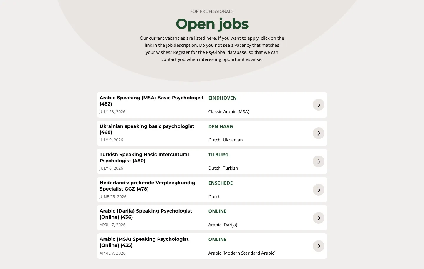 Psyglobal Brabant screenshot