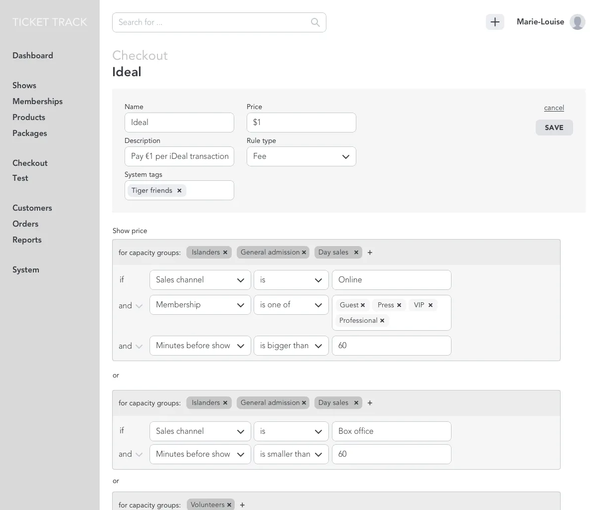 Ticketengine screenshot