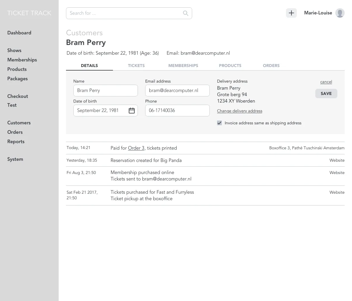 Ticketengine screenshot
