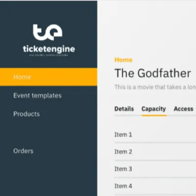 screenshot of TicketEngine.io